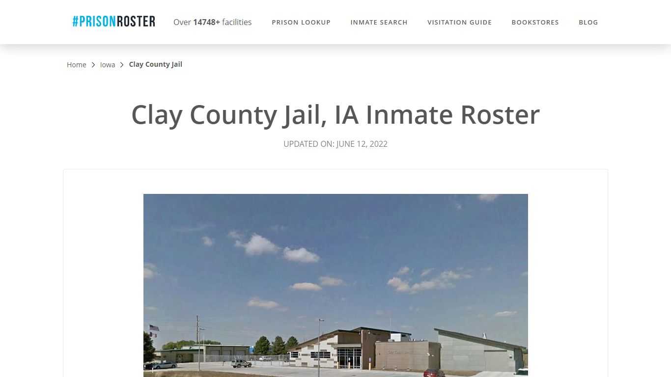 Clay County Jail, IA Inmate Roster - Inmate Locator